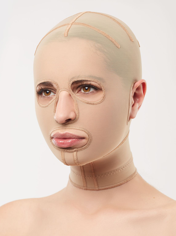Лица купить. LIVESKIN компрессионная маска. Маска компрессионная Anti ptosis. Бандаж для лица послеоперационный. Компрессионный бандаж для лица.